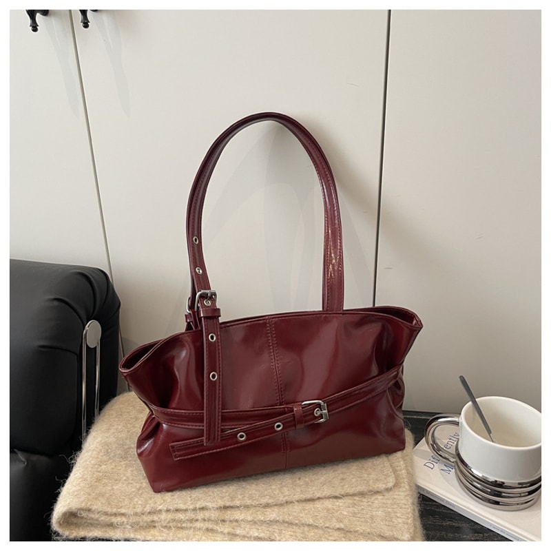 Large Capacity Tote Bag for Women Vintage Shoulder Commuter Handbag