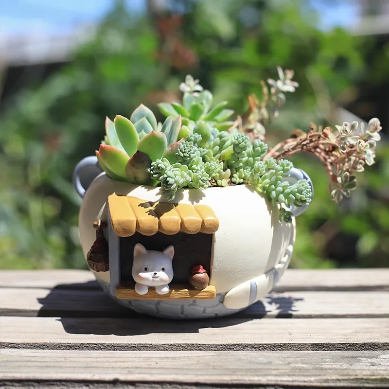 Cute Animal Mini Succulent Planter Resin Desk Plant Pot For Home Decor 1