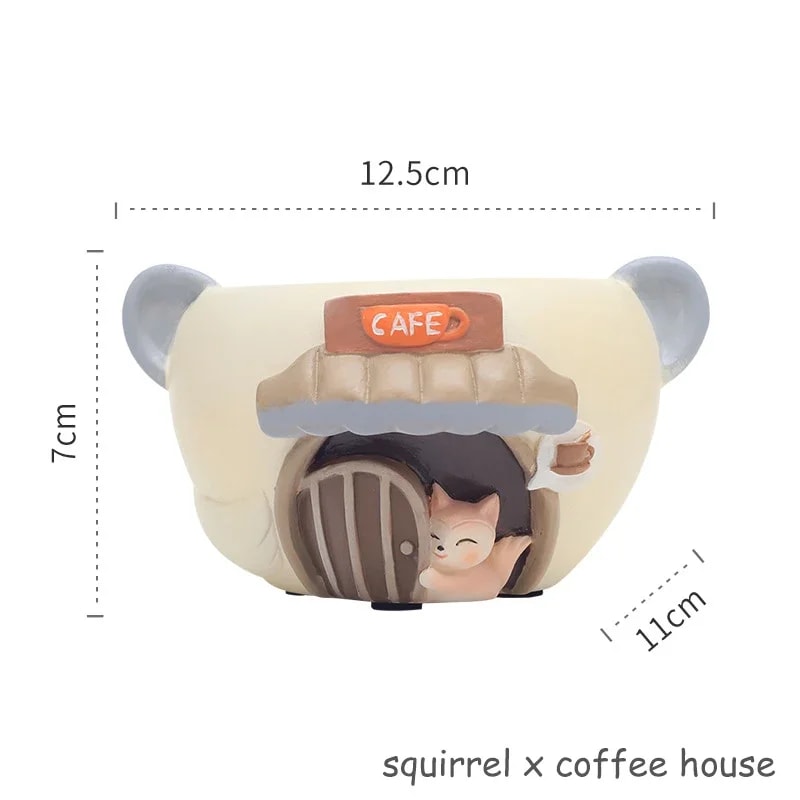 Cute Animal Mini Succulent Planter Resin Desk Plant Pot For Home Decor 4