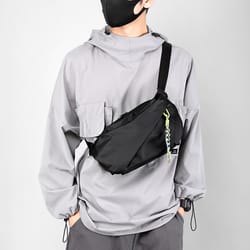 waterproof crossbody chest bag for men large capacity shoulder chest bag for travel running cycling