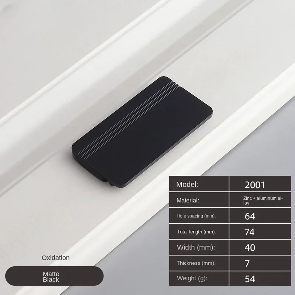 Minimalist Hidden Drawer Pull Handle Aluminum Folding Cabinet Handle