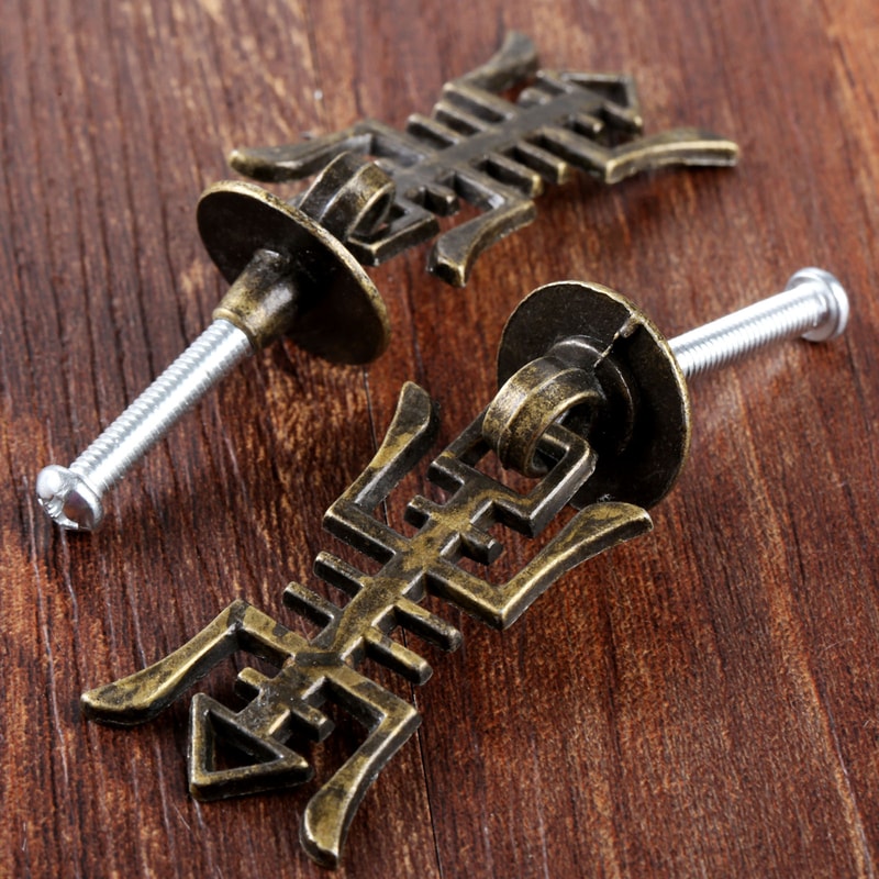 Vintage Antique Bronze Cabinet Pull Knobs for Drawers Jewelry Boxes and Furniture