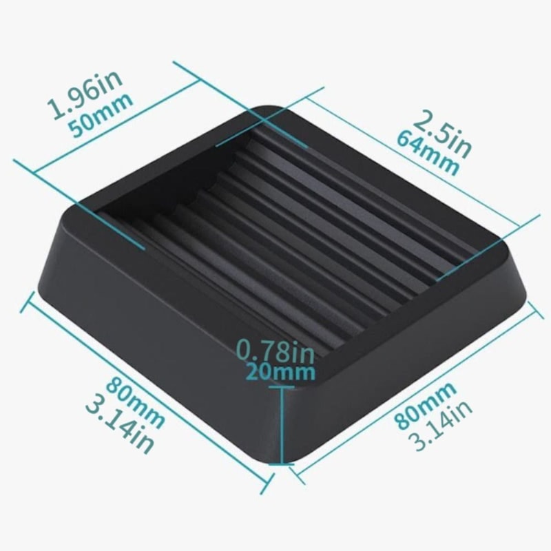 Anti Slip Chair Wheel Stoppers Floor Protectors Set For Hardwood And Tile 6