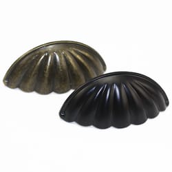 antique brass shell drawer pulls vintage cabinet knobs for furniture upgrade