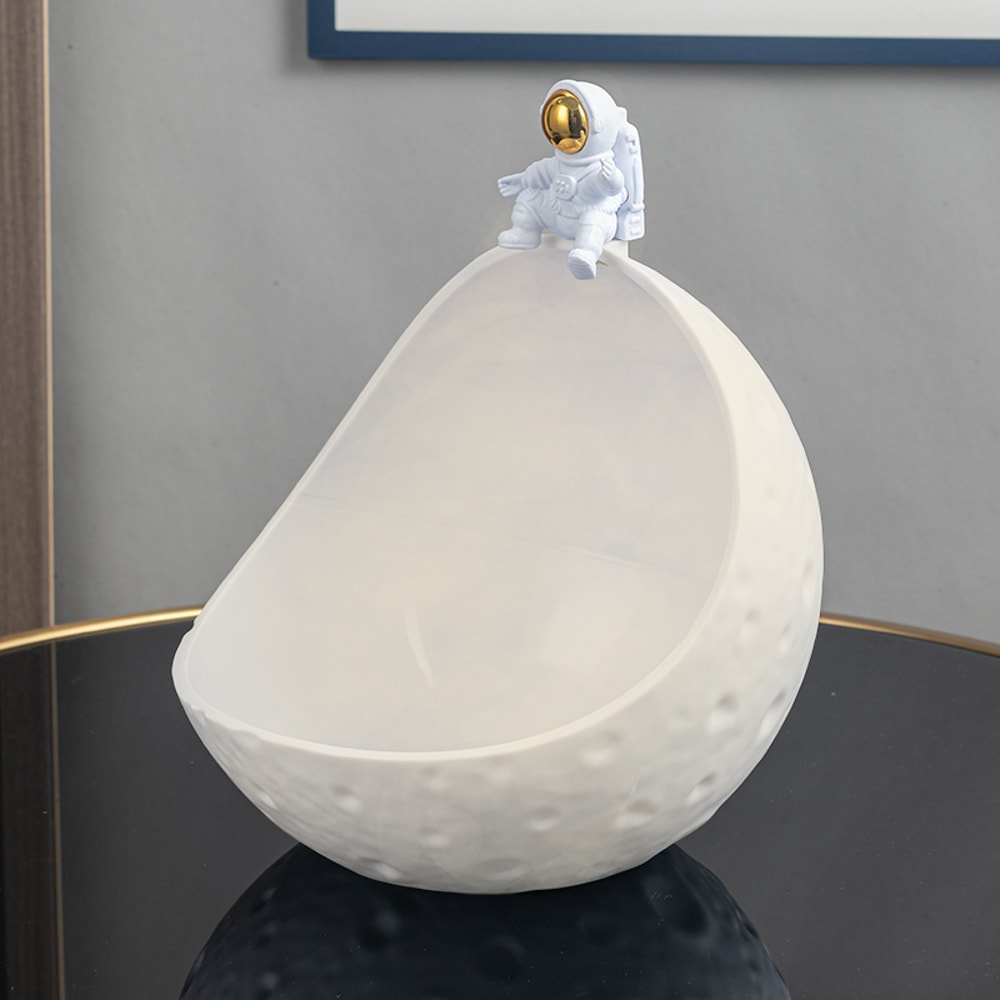 Astronaut Keychain Storage Box Moon Organizer For Desk Decor 9