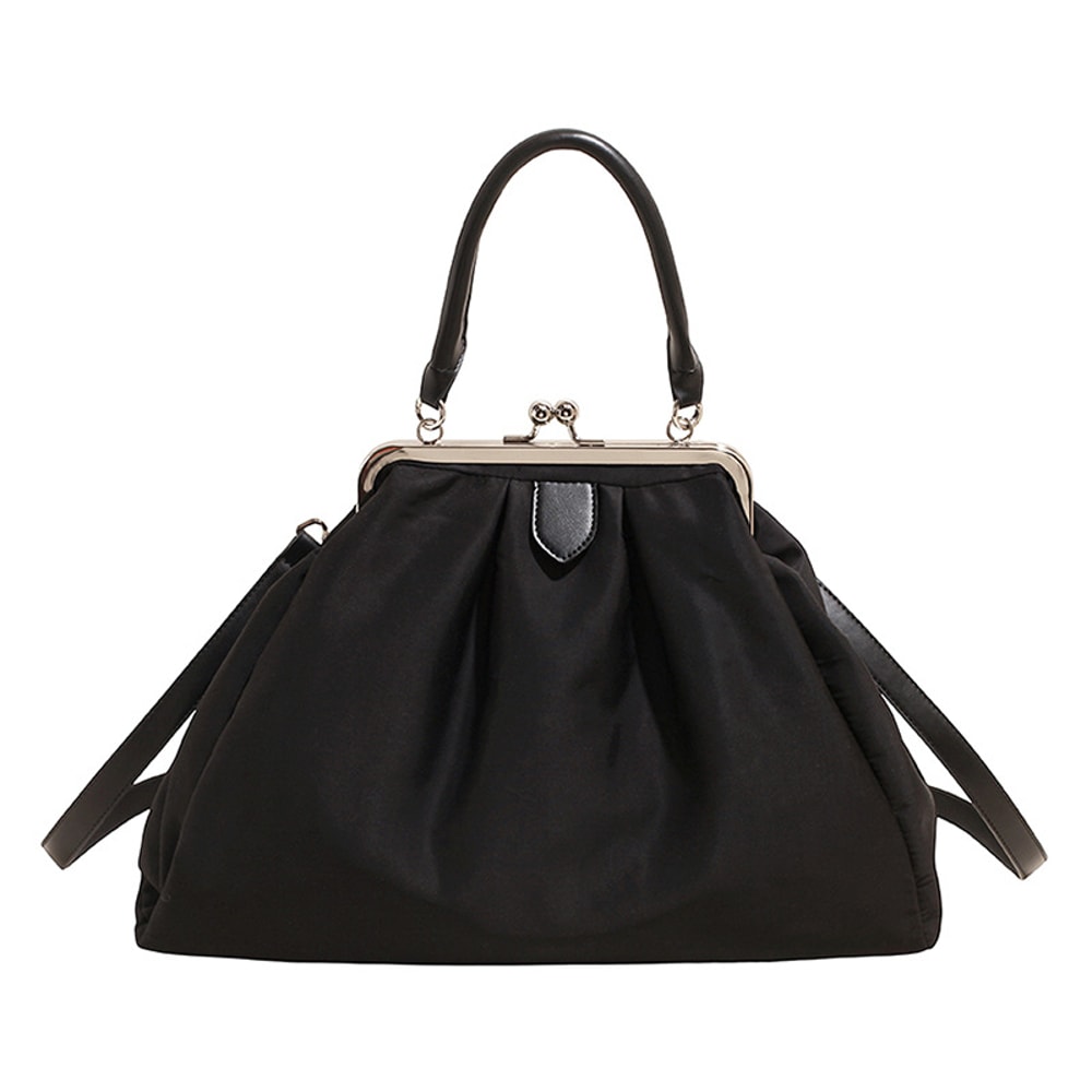 Leopard Print Kiss Lock Clutch Bag For Women Vintage Shoulder Handbag 7