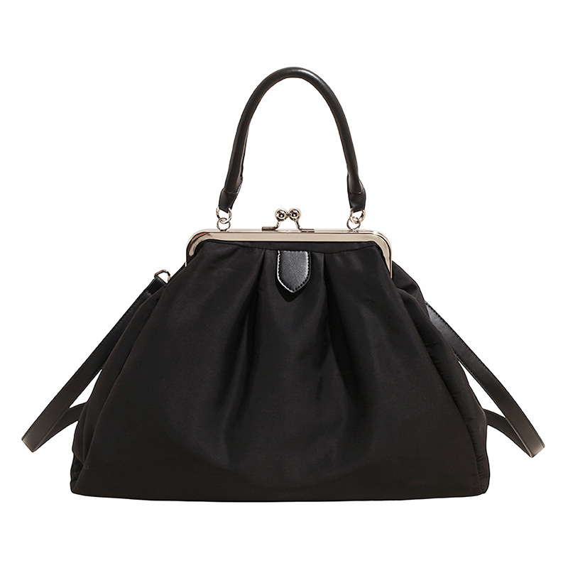 Leopard Print Kiss Lock Clutch Bag For Women Vintage Shoulder Handbag 7