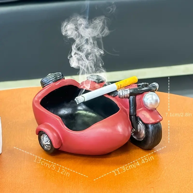 Vintage Motorcycle Ashtray Decorative Desk Piece For Smokers And Car Enthusiasts 2