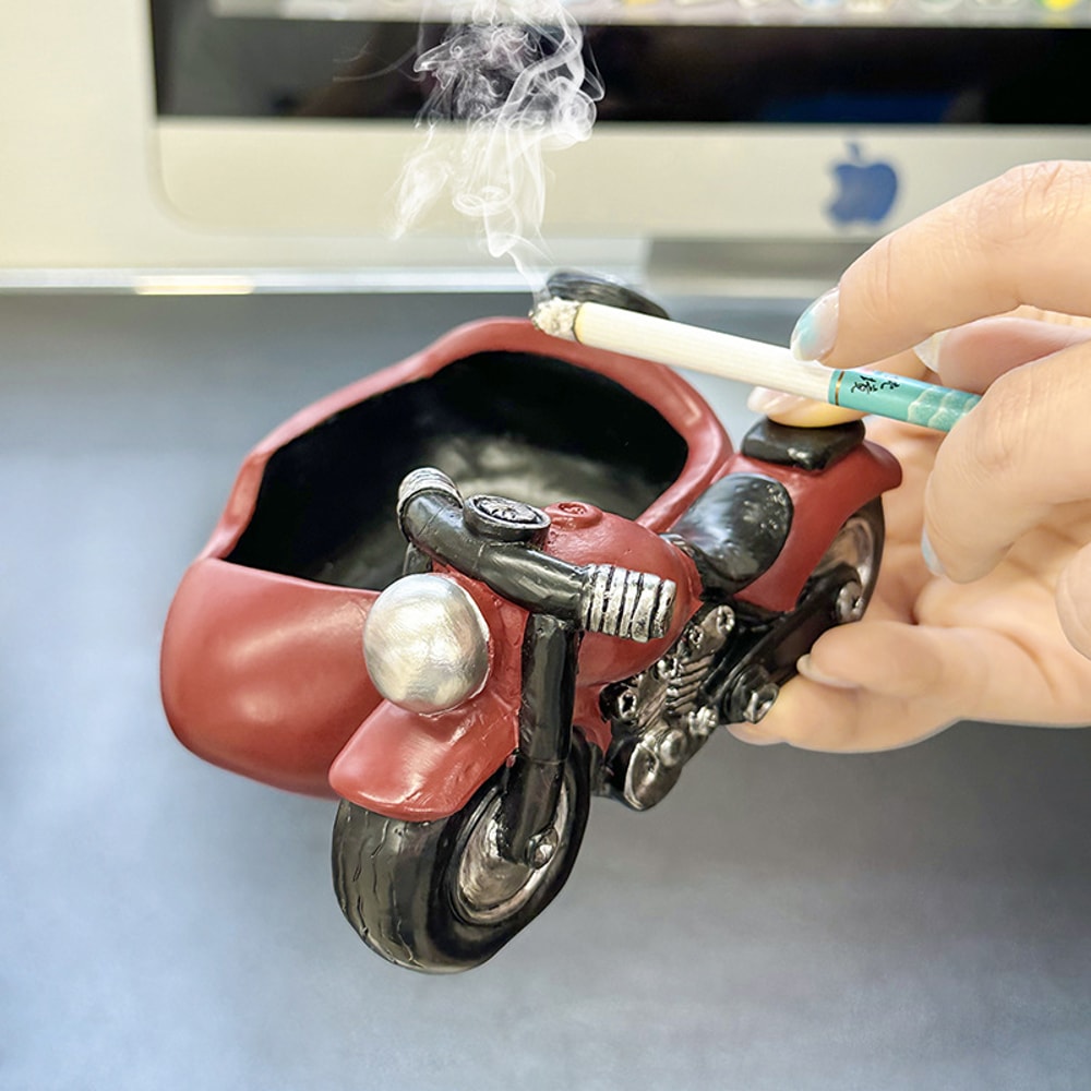 Vintage Motorcycle Ashtray Decorative Desk Piece For Smokers And Car Enthusiasts 4