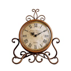 vintage retro iron table clock silent battery operated desk clock for home office decor