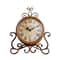 Vintage Retro Iron Table Clock Silent Battery Operated Desk Clock For Home Office Decor 0