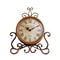 Vintage Retro Iron Table Clock Silent Battery Operated Desk Clock For Home Office Decor 0