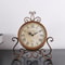 Vintage Retro Iron Table Clock Silent Battery Operated Desk Clock For Home Office Decor 2