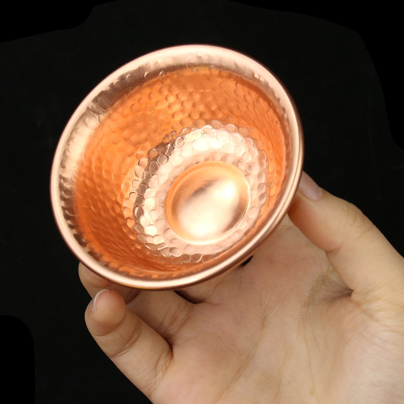 Hand Hammered Copper Offering Bowl For Buddhist Rituals And Meditation Altar Decor 1