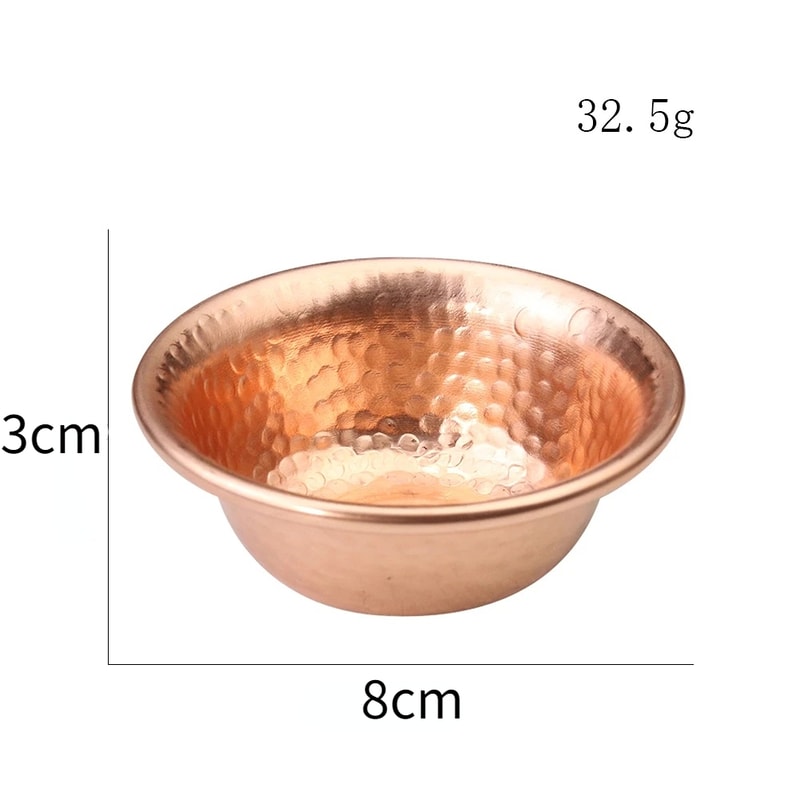 Hand Hammered Copper Offering Bowl For Buddhist Rituals And Meditation Altar Decor 4