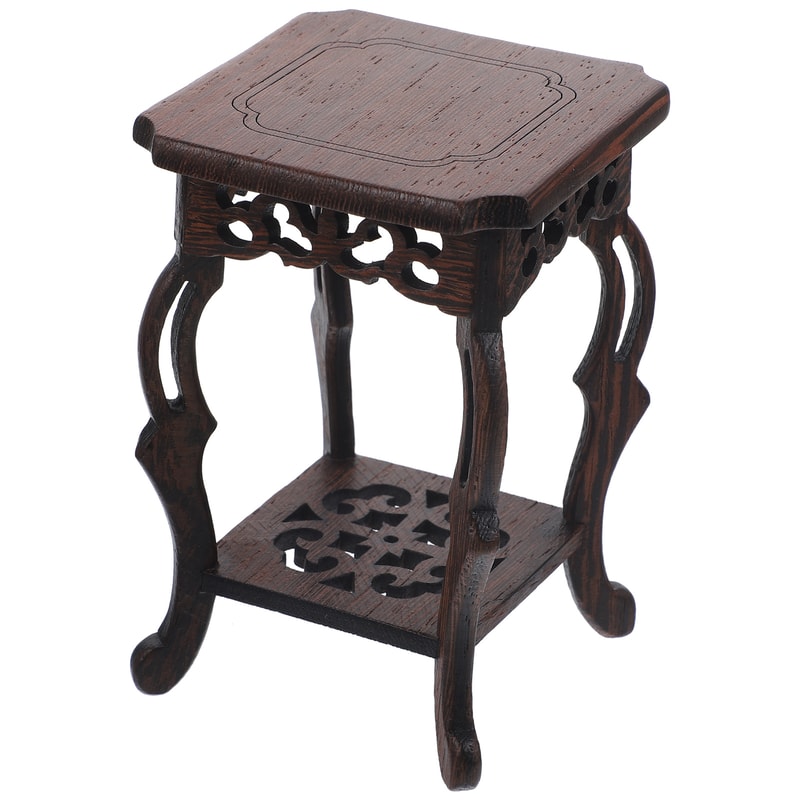 Rustic Wooden Plant Stand Holder For Pots And Decor Display Base 3