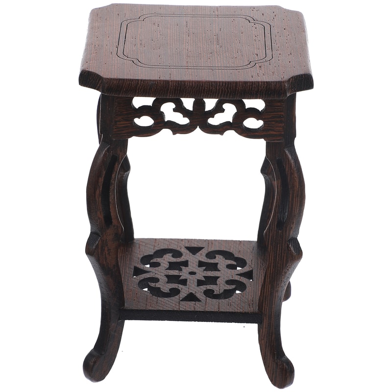 Rustic Wooden Plant Stand Holder For Pots And Decor Display Base 4