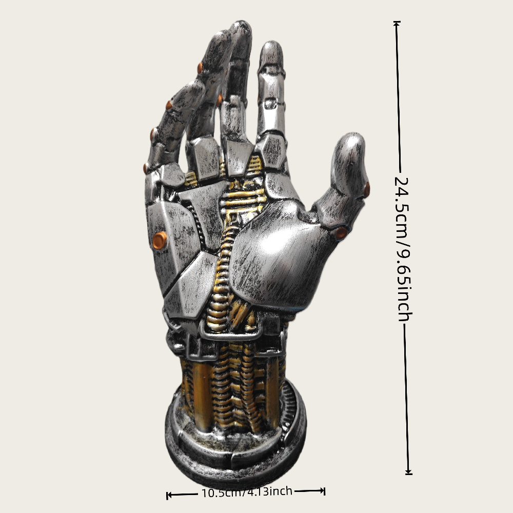 Cyberpunk Robotic Hand Gamepad Holder SciFi Desk Organizer For Controller Phone Keys 2