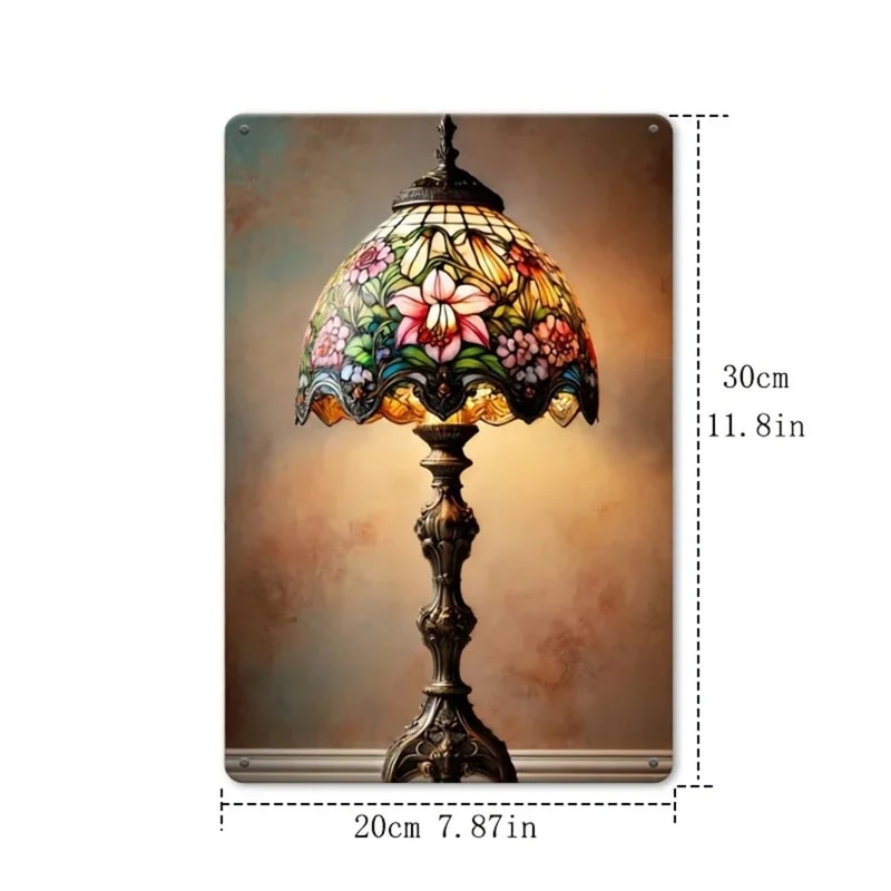 Vintage Floral Glass Table Lamp With Warm Beige Glow For Cozy Bedroom Decor 2