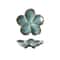 Vintage Flower Shaped Ceramic Sauce Dish Multi Color Mini Decorative Plate