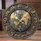 Vintage World Map Wooden Wall Clock Silent Decorative Round Home Decor 0