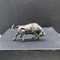 Pure Copper Lucky Bull Figurine Mini Wall Street Bull Statue Decor for Wealth & Success