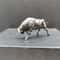 Pure Copper Lucky Bull Figurine Mini Wall Street Bull Statue Decor for Wealth & Success