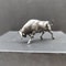 Pure Copper Lucky Bull Figurine Mini Wall Street Bull Statue Decor for Wealth & Success