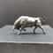 Pure Copper Lucky Bull Figurine Mini Wall Street Bull Statue Decor for Wealth & Success