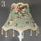 European Pearl Tassel Lampshade Cover For Table Floor Lamp Elegant Fabric Shade 5