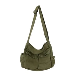 large capacity canvas messenger bag for women stylish casual shoulder tote