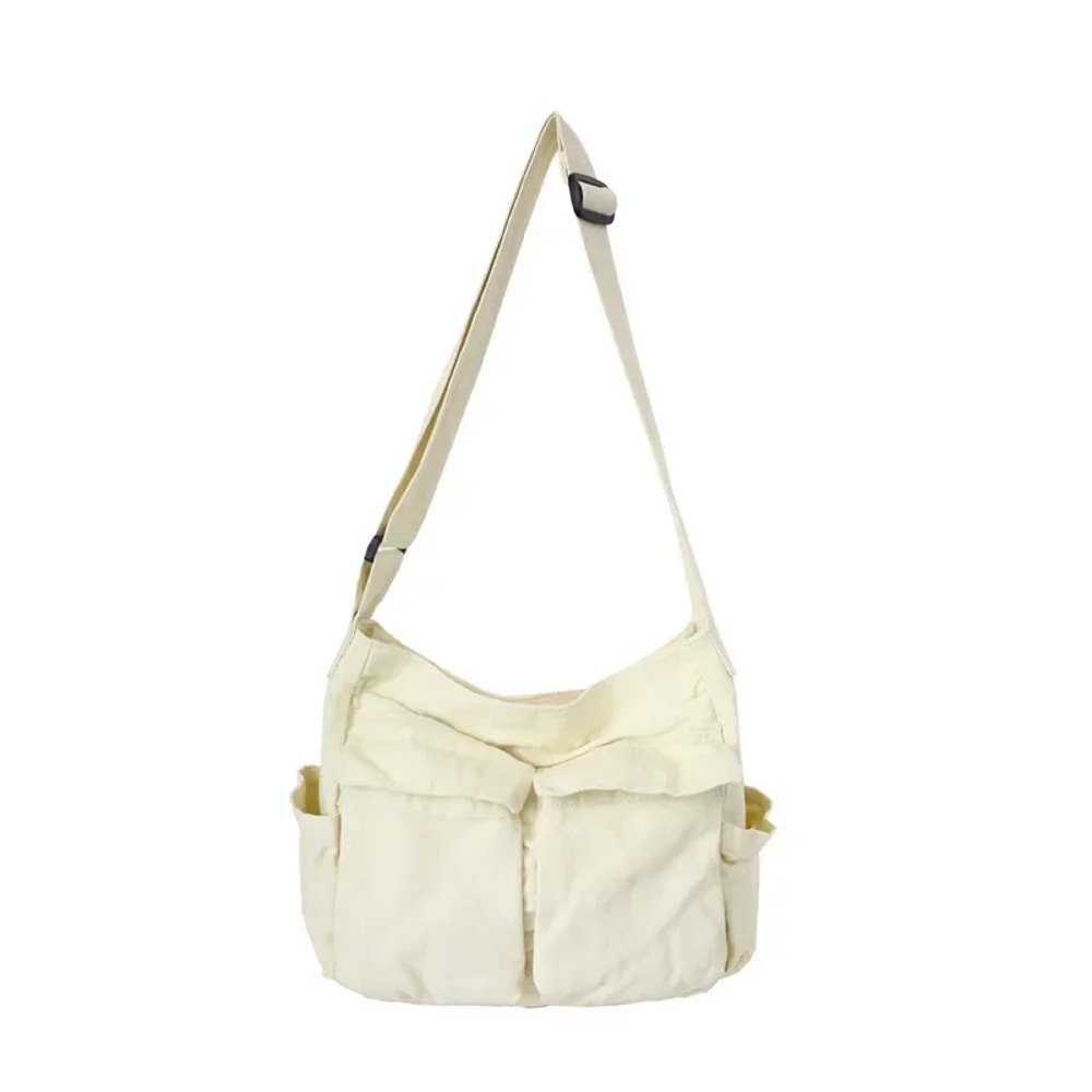 Large Capacity Canvas Messenger Bag For Women Stylish Casual Shoulder Tote 1