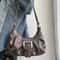 Vintage Leather Shoulder Bag Retro Armpit Purse For Women 7