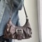 Vintage Leather Shoulder Bag Retro Armpit Purse For Women 7