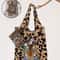 Foldable Leopard Print Shopping Bag Reusable Large Capacity Tote 0