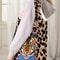 Foldable Leopard Print Shopping Bag Reusable Large Capacity Tote 3