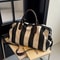 Vintage Striped Weekender Travel Bag Large Capacity Crossbody Shoulder Tote For Women 1