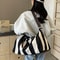 Vintage Striped Weekender Travel Bag Large Capacity Crossbody Shoulder Tote For Women 3