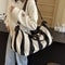 Vintage Striped Weekender Travel Bag Large Capacity Crossbody Shoulder Tote For Women 4