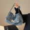 Vintage Denim Tote Bag for Women Large Capacity Shoulder Crossbody Everyday Bag