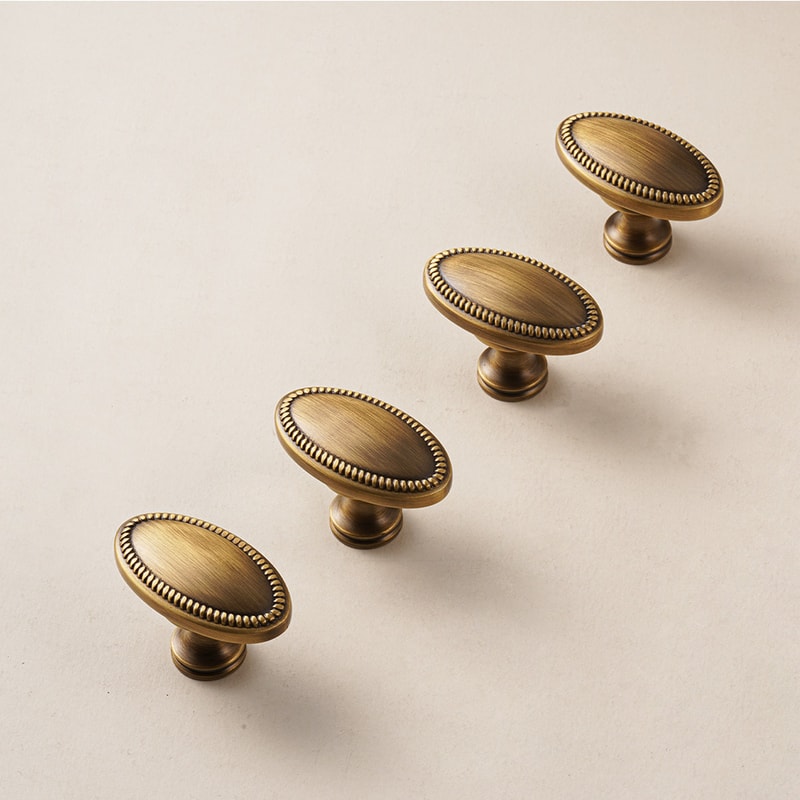 Solid Brass Vintage Cabinet Handles French Style Drawer Knobs 4