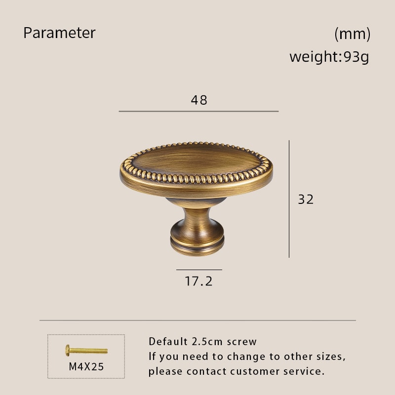 Solid Brass Vintage Cabinet Handles French Style Drawer Knobs 5