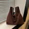 Vintage Suede Tote Bag Large Capacity Shoulder Handbag For Everyday Commuting 1