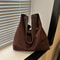 Vintage Suede Tote Bag Large Capacity Shoulder Handbag For Everyday Commuting 1