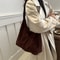 Vintage Suede Tote Bag Large Capacity Shoulder Handbag For Everyday Commuting 2