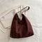 Vintage Suede Tote Bag Large Capacity Shoulder Handbag For Everyday Commuting 5