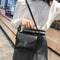 Elegant Lock Mini Crossbody Bag PU Leather Handbag for Women