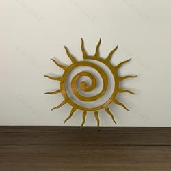 antique coiled star metal wall sculpture for outdoor wall decor & rustic garden accent