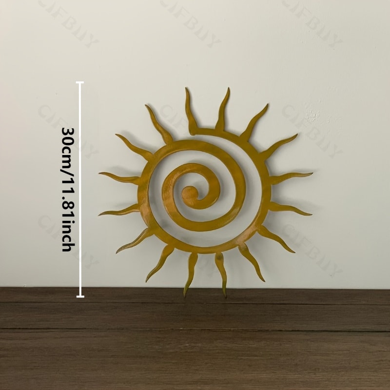 Antique Coiled Star Metal Wall Sculpture For Outdoor Wall Decor Rustic Garden Accent 1