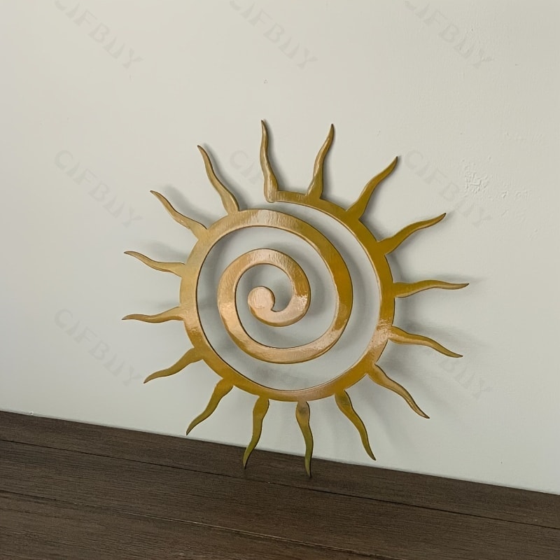 Antique Coiled Star Metal Wall Sculpture For Outdoor Wall Decor Rustic Garden Accent 2
